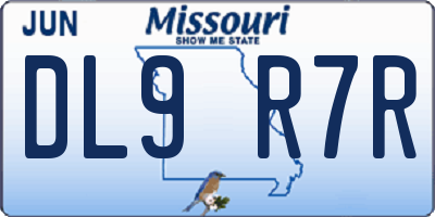 MO license plate DL9R7R