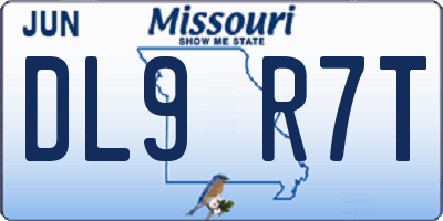 MO license plate DL9R7T
