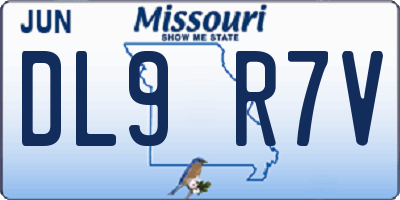 MO license plate DL9R7V