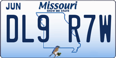 MO license plate DL9R7W