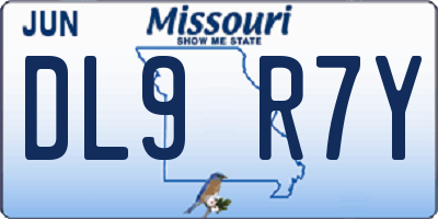 MO license plate DL9R7Y