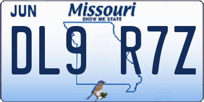 MO license plate DL9R7Z