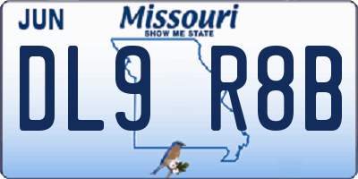 MO license plate DL9R8B