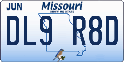 MO license plate DL9R8D