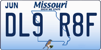 MO license plate DL9R8F