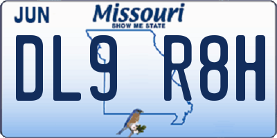 MO license plate DL9R8H