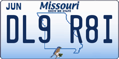 MO license plate DL9R8I