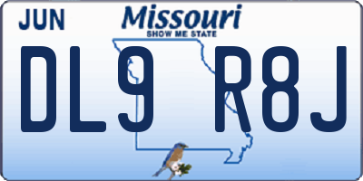 MO license plate DL9R8J