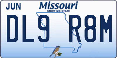 MO license plate DL9R8M