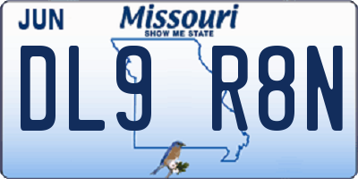 MO license plate DL9R8N