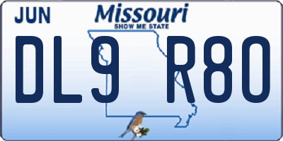 MO license plate DL9R8O