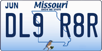 MO license plate DL9R8R