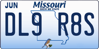 MO license plate DL9R8S