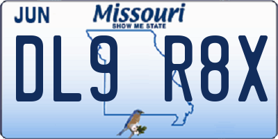 MO license plate DL9R8X
