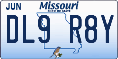 MO license plate DL9R8Y