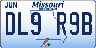 MO license plate DL9R9B