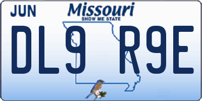 MO license plate DL9R9E