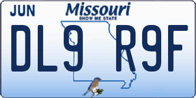 MO license plate DL9R9F