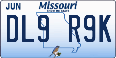 MO license plate DL9R9K
