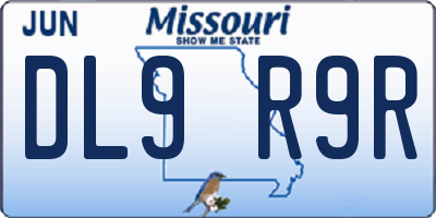 MO license plate DL9R9R