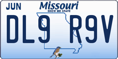 MO license plate DL9R9V