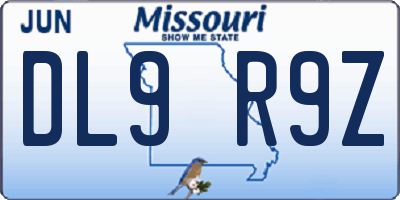 MO license plate DL9R9Z
