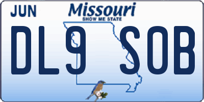 MO license plate DL9S0B