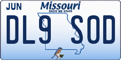MO license plate DL9S0D