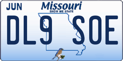 MO license plate DL9S0E