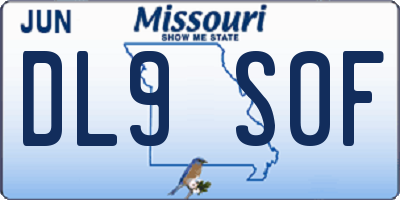 MO license plate DL9S0F