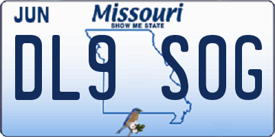 MO license plate DL9S0G