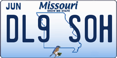 MO license plate DL9S0H