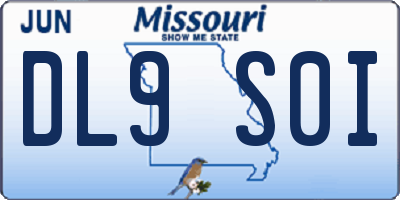 MO license plate DL9S0I