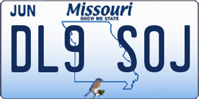 MO license plate DL9S0J