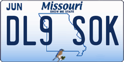 MO license plate DL9S0K