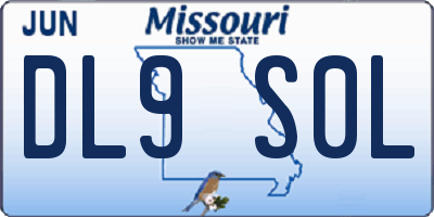 MO license plate DL9S0L