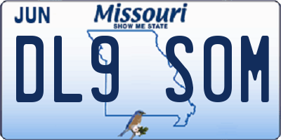 MO license plate DL9S0M
