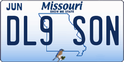 MO license plate DL9S0N
