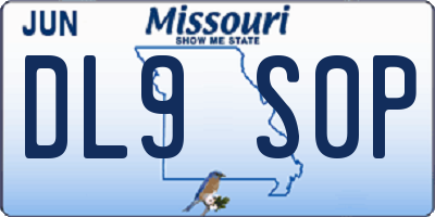 MO license plate DL9S0P