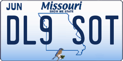 MO license plate DL9S0T