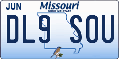 MO license plate DL9S0U
