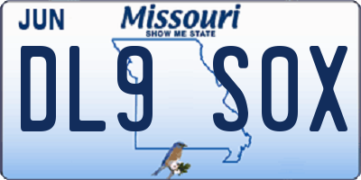MO license plate DL9S0X