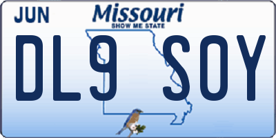 MO license plate DL9S0Y