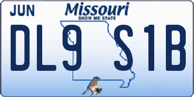 MO license plate DL9S1B