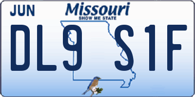 MO license plate DL9S1F