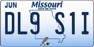 MO license plate DL9S1I