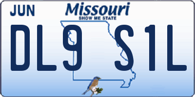 MO license plate DL9S1L