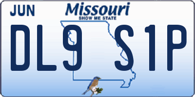 MO license plate DL9S1P