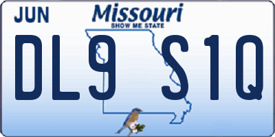 MO license plate DL9S1Q