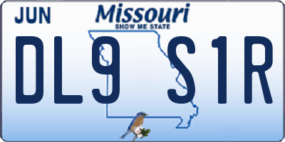 MO license plate DL9S1R